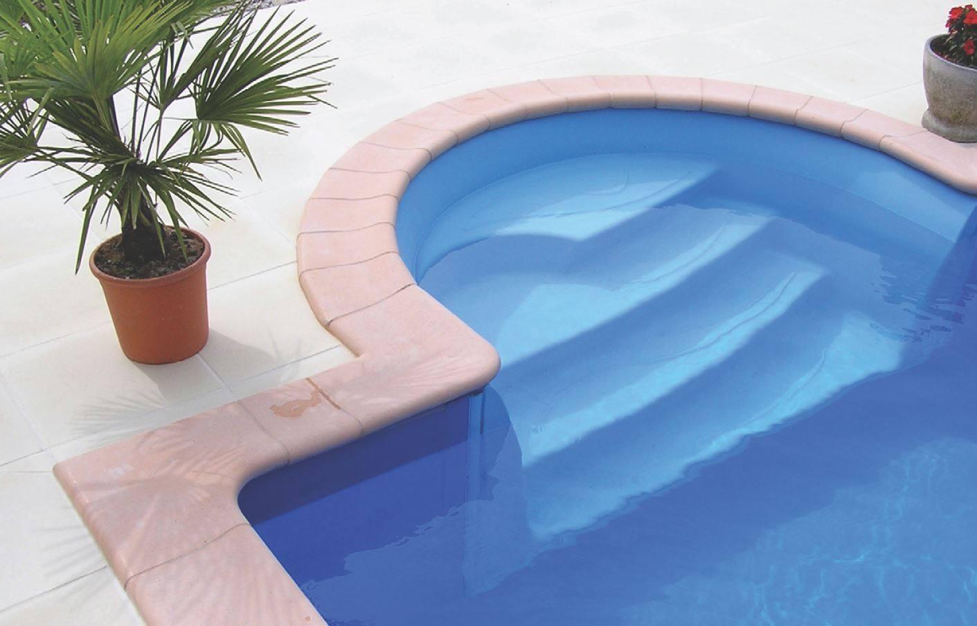 Камінь 25 бортовий 50х25, Rustique bullee,тон Rose Provence