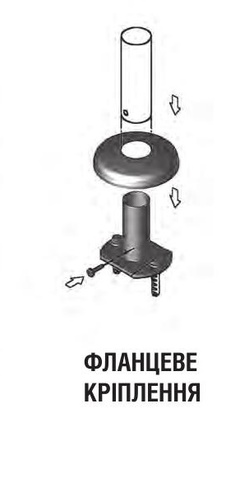 Адаптер для сходів фланцевий, 304 DE, Модель 66