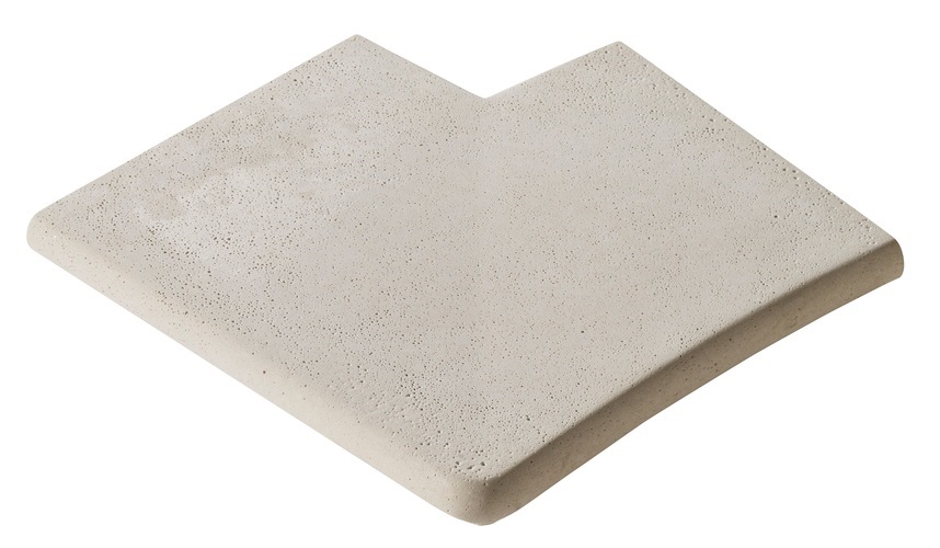 Уцінка камінь 28 кут для сходів лівий R150, Rustique bullee, тон Pierre