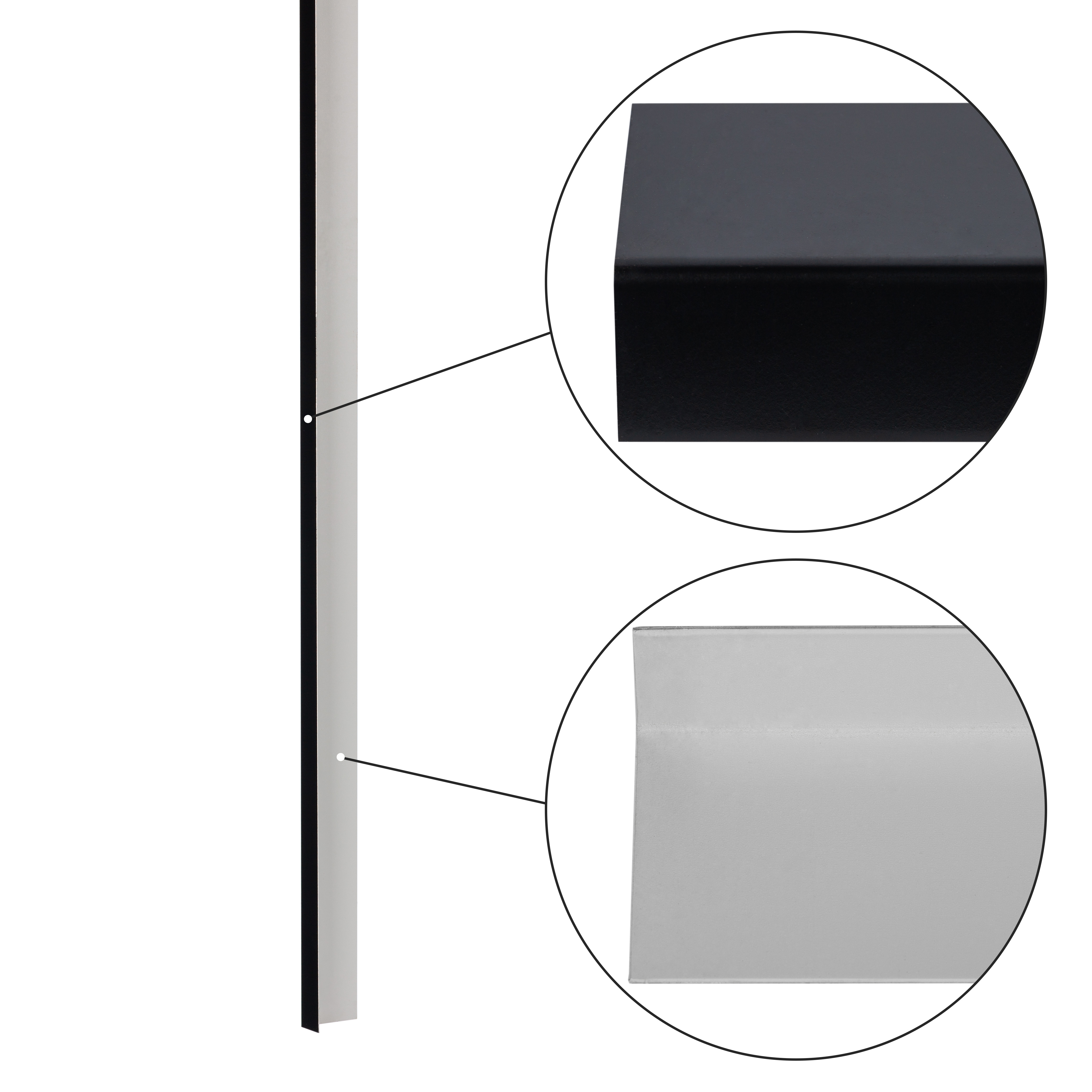 Кут монтажний 5х3 см внутрішній, м.п., метал/ПВХ