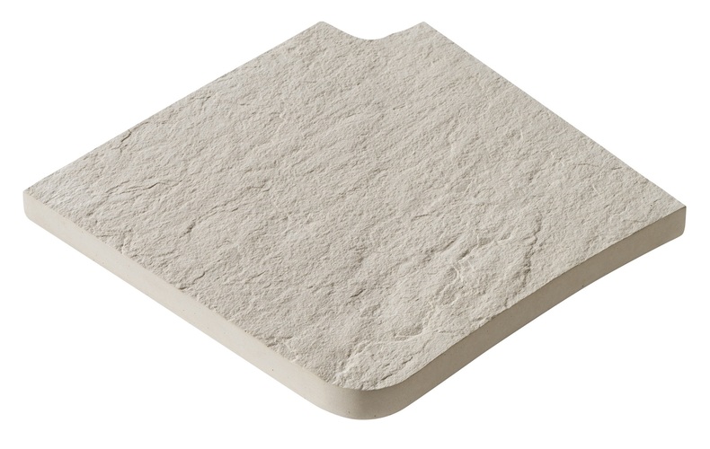 Камінь 35 кут для римських сходів лівий R150, PDL, тон Pierre