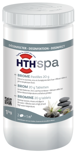 Багатофункціональні таблетки брому для SPA  hth 4в1 20г, 1кг (Франція), BROME MULTI ACTION