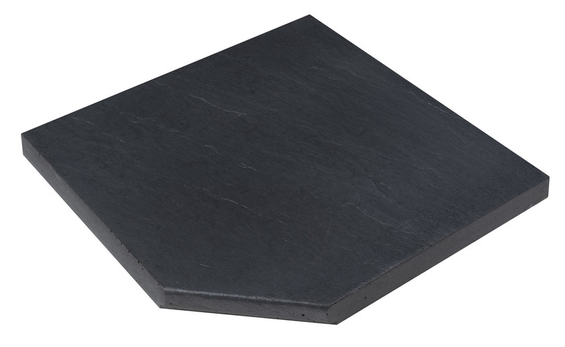 Камінь 33, кут  внутрішній 45х45х3,5 гострий, NOVASCHISTE, тон Anthracite