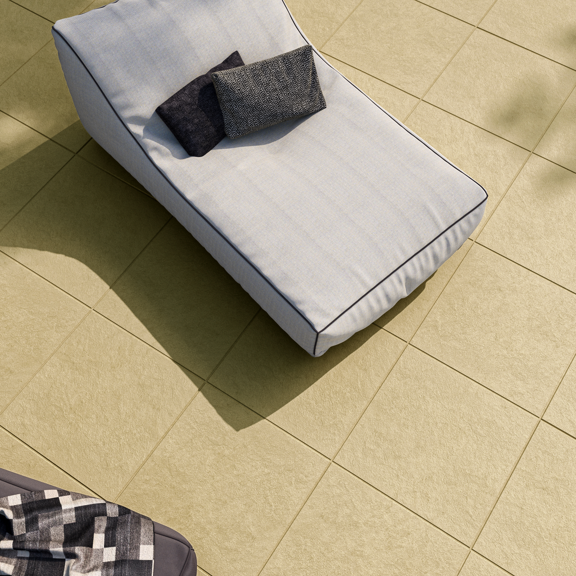 Камінь 50х50х2,5см терасний, Luna, тон Sable