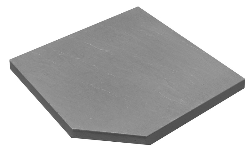 Камінь 33, кут  внутрішній 45х45х3 гострий, NOVASCHISTE, тон Gris