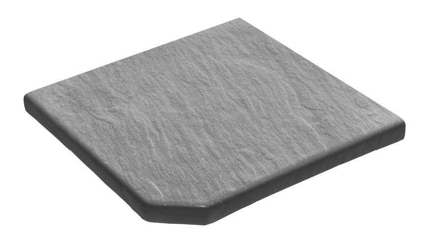 Камінь 33, кут зовнішній 33х33х3см гострий, NOVASCHISTE, тон Gris