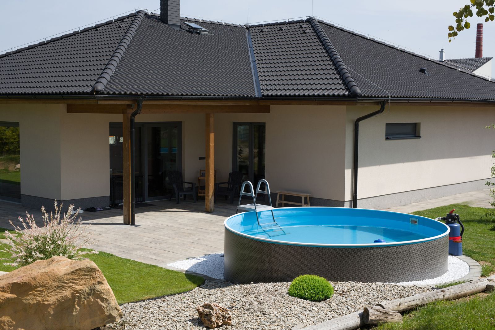 Басейн каркасний 3.6х1.2м без фільтру, AZURO RATTAN 