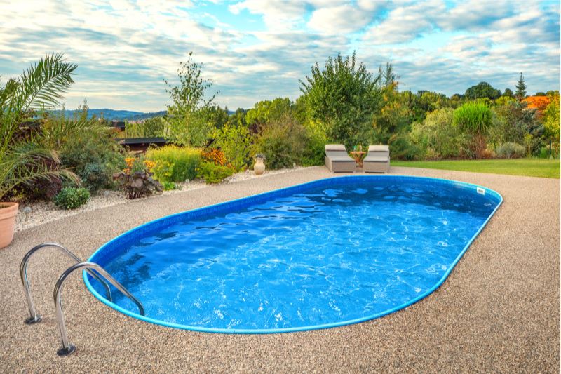 Басейн каркасний 6х3.2х1.5 м з отворами, без верхнього бортику, для монтажу в ґрунт, IBIZA OVAL