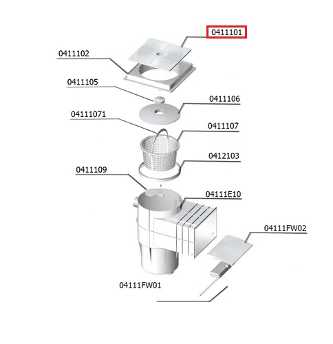 Квадратна кришка скіммера