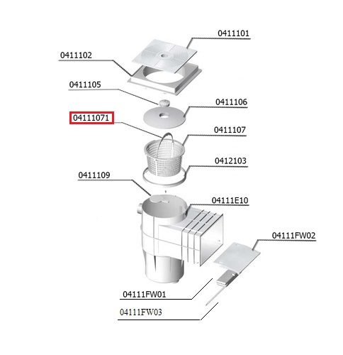 Ручка корзини скіммера