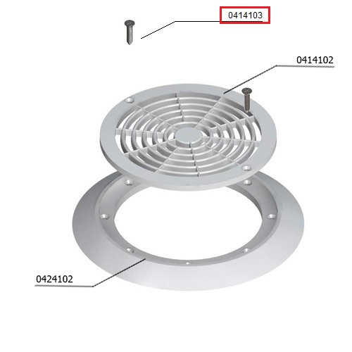 Гвинт із плоскою головкою для донного зливу під бетон - 6X27 (DIN 7982)