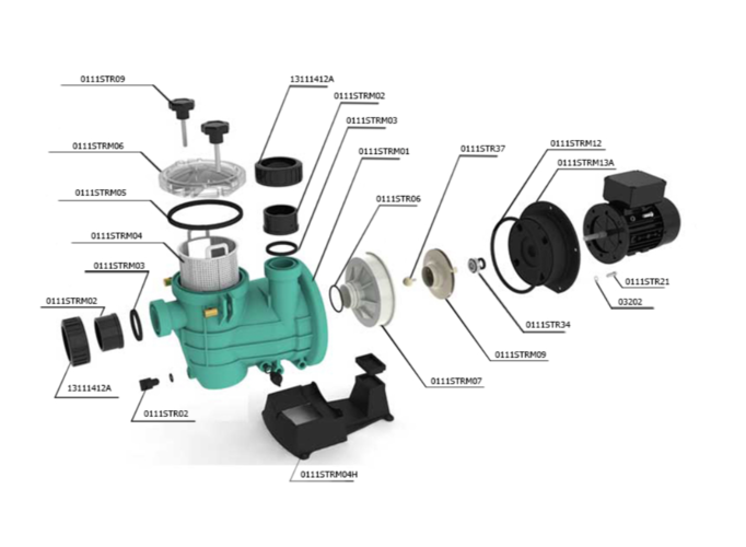 Імпіллер (крильчатка) для насосів PG-0111STRM50M
