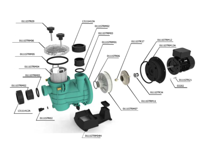Імпіллер (крильчатка) для насосів PG-0111STRM100M