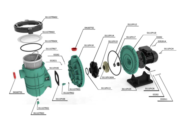 Зажим кришки префільтру насосу STREAMER 2010