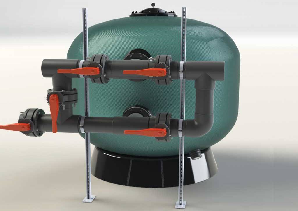 5-ти клапанна батарея, D160 для громадських фільтрів