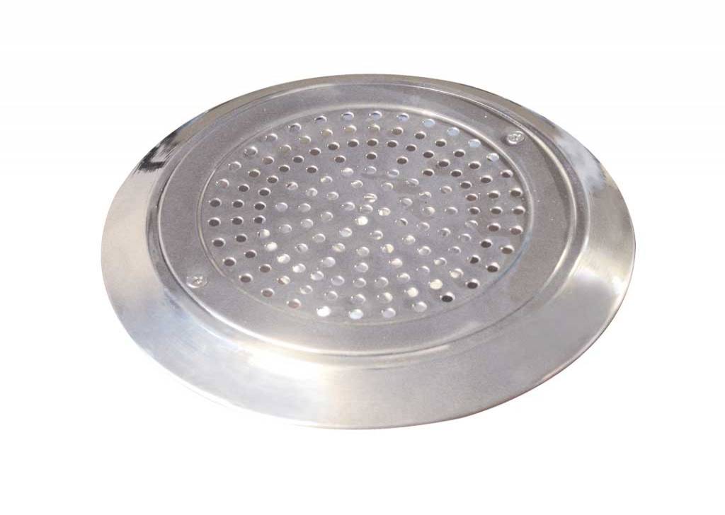 Накладка AISI 304 для круглого донного зливу, нержавіюча з гвинтами, під бетон