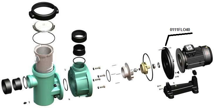Задня кришка (між двигуном та насосною частиною) насосу FLOODER,