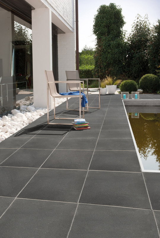 Камінь терасний 60х60х4 см, гама Romantic (Романтік), тон Carbono, одиниця виміру м2