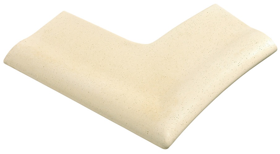 Уцінка камінь 32 кут для сходів лівий R150, Rustique bullee, тон Pierre