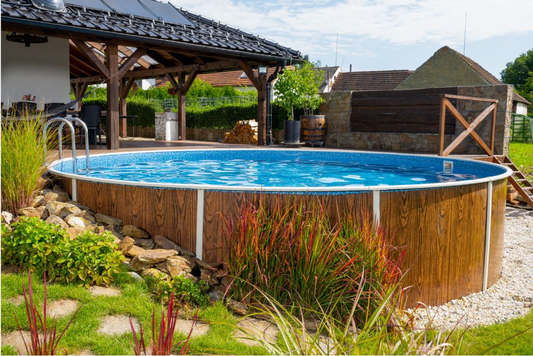 Басейн каркасний 9.1х4.6х1.2м без фільтру та лайнеру, AZURO 407 DL WOOD, з отворами