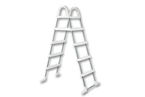 Сходи з нержавіючої сталі на 3 сходинки з майданчиком для басейнів до 1,2м висотою, Mounfield