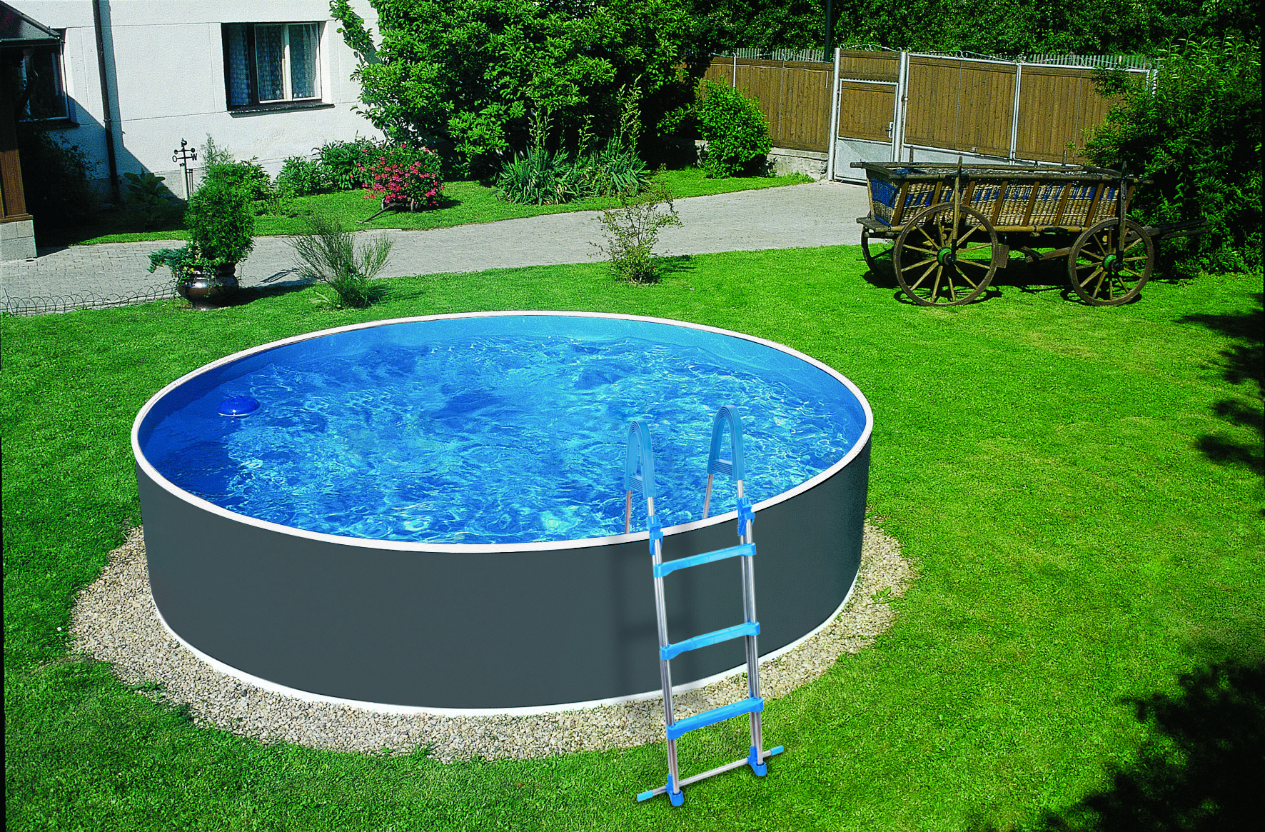 Басейн каркасний 4.6х1.2м без фільтру, AZURO Graphite