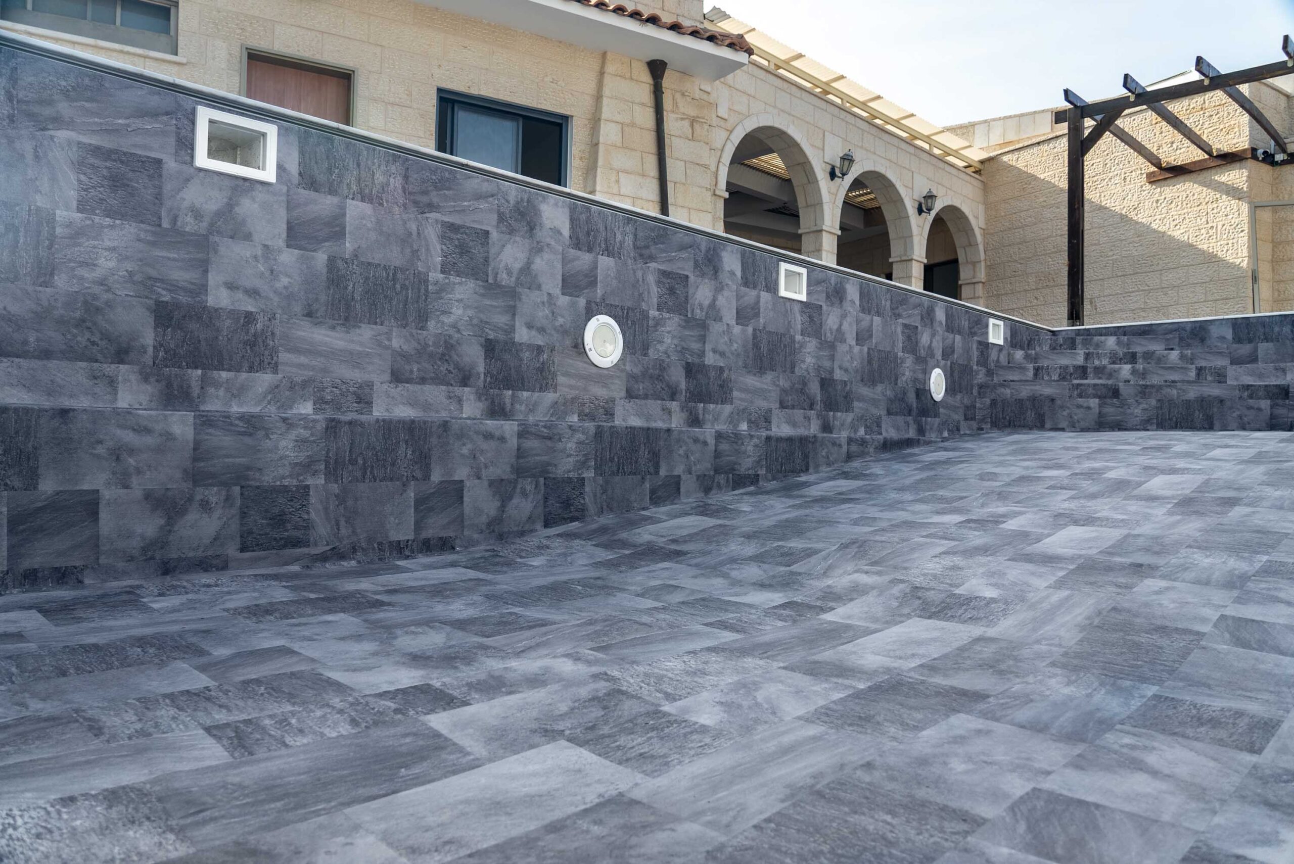 Мембрана StoneTile Grey мозаїка 40х20 см, 1.65м армована з лаковим ...