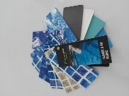 Розкладка зразків Haogenplast, однотонні та принти