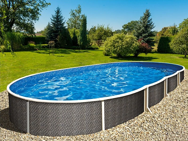 Басейн каркасний 5.5х3.7х1.2м без фільтру, AZURO RATTAN, з отворами